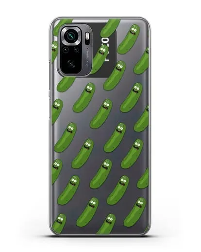 Чехол с рисунком Огурчик Рик силиконовый для Xiaomi Poco M5s
