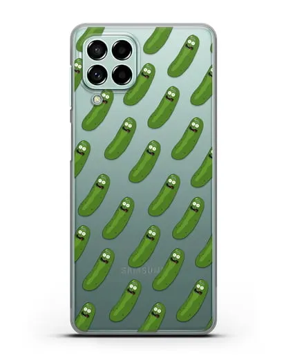 Чехол с рисунком Огурчик Рик силиконовый для Samsung Galaxy M53 [SM-M536]