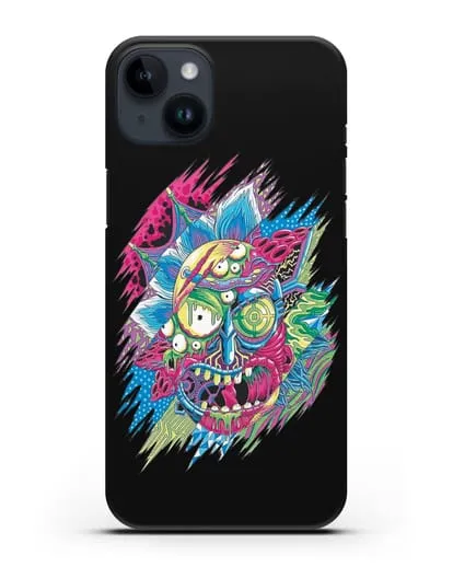 Чехол Безумный Рик силиконовый для iPhone 14 Plus