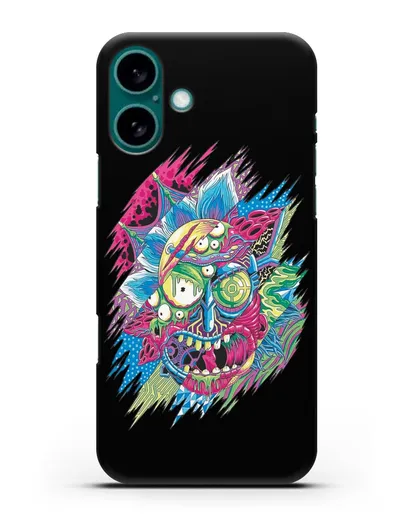 Чехол Безумный Рик силиконовый для iPhone 16 Plus