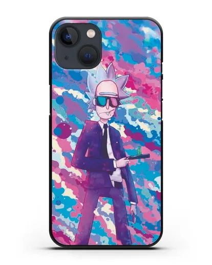 Чехол Рик - путешественник по мирам силиконовый для iPhone 13