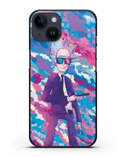 Чехол Рик - путешественник по мирам силиконовый для iPhone 14