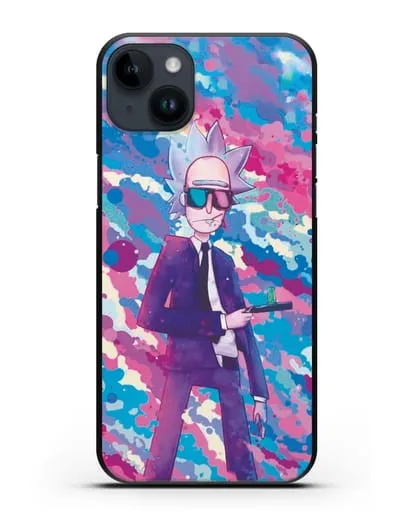 Чехол Рик - путешественник по мирам силиконовый для iPhone 14 Plus