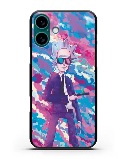 Чехол Рик - путешественник по мирам силиконовый для iPhone 16 Plus