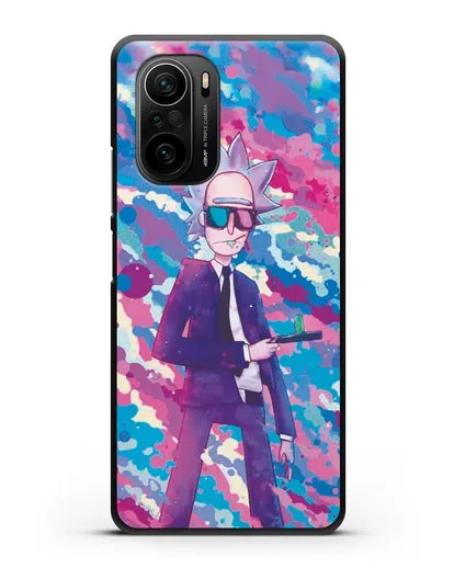 Чехол Рик - путешественник по мирам силиконовый для Xiaomi Poco F3