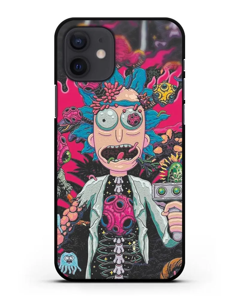 Чехол Космический Рик силиконовый для iPhone 12