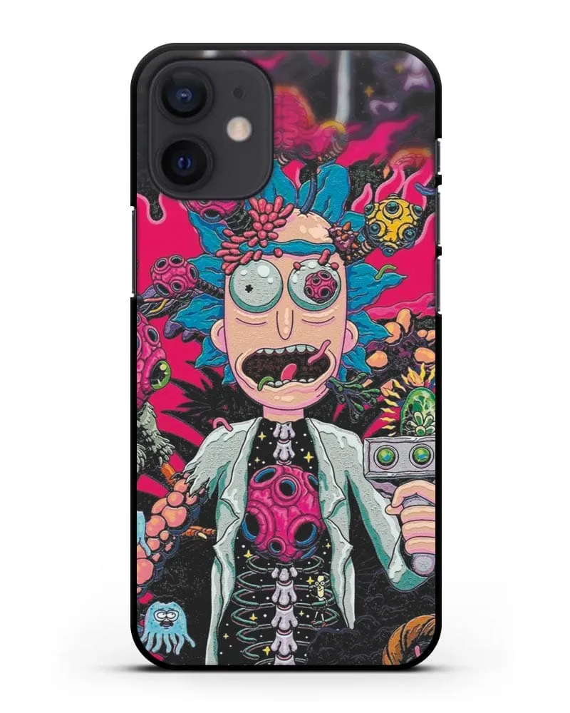 Чехол Космический Рик силиконовый для iPhone 12 mini