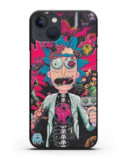 Чехол Космический Рик силиконовый для iPhone 13