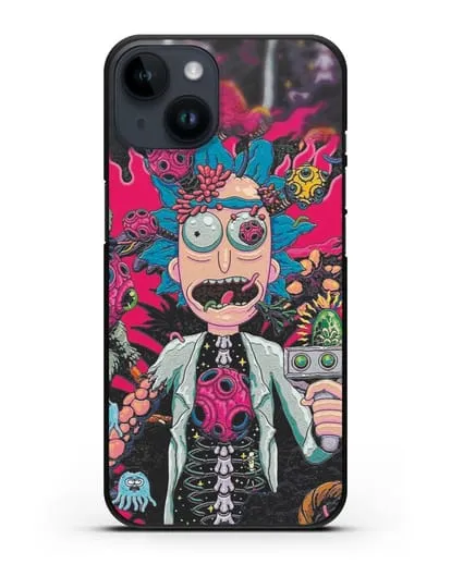 Чехол Космический Рик силиконовый для iPhone 14