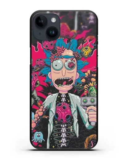 Чехол Космический Рик силиконовый для iPhone 14 Plus