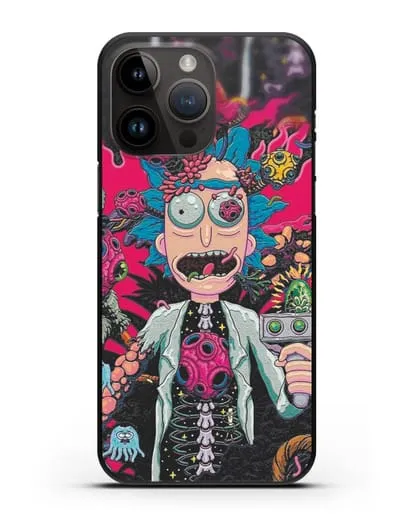 Чехол Космический Рик силиконовый для iPhone 14 Pro Max