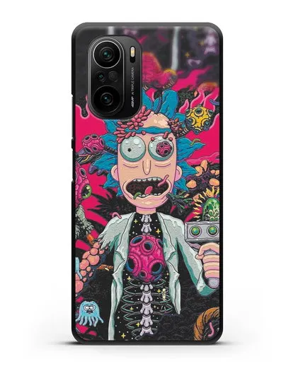 Чехол Космический Рик силиконовый для Xiaomi Poco F3