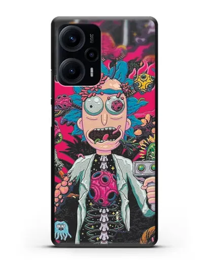 Чехол Космический Рик силиконовый для Xiaomi Poco F5