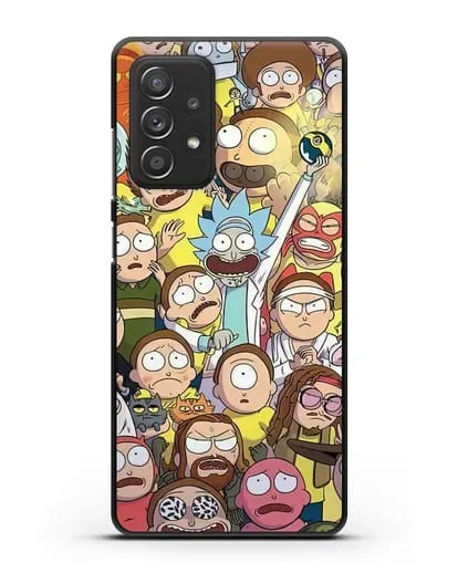 Чехол Множество версий Морти силиконовый для Samsung Galaxy A53