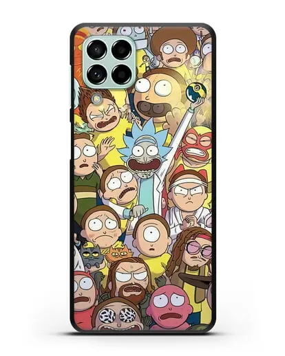 Чехол Множество версий Морти силиконовый для Samsung Galaxy M53 [SM-M536]