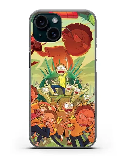 Чехол Восстание Морти силиконовый для iPhone 15