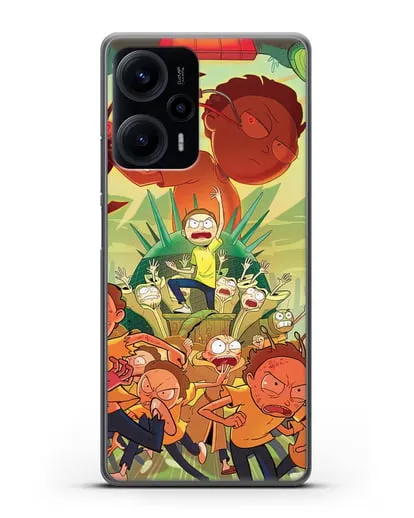 Чехол Восстание Морти силиконовый для Xiaomi Poco F5