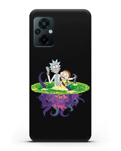 Чехол Рик и Морти с монстром силиконовый для Xiaomi Poco M5