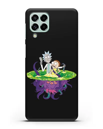 Чехол Рик и Морти с монстром силиконовый для Samsung Galaxy M53 [SM-M536]
