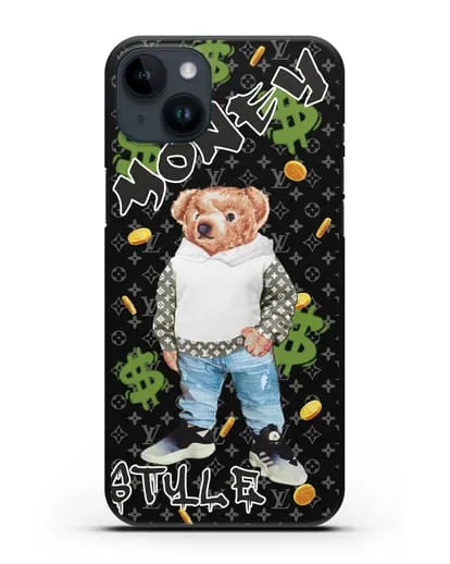 Чехол Медведь Тедди в Луи Витон (Louis Vuitton) силиконовый для iPhone 14 Plus