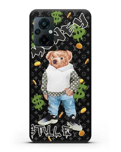 Чехол Медведь Тедди в Луи Витон (Louis Vuitton) силиконовый для Xiaomi Poco M5