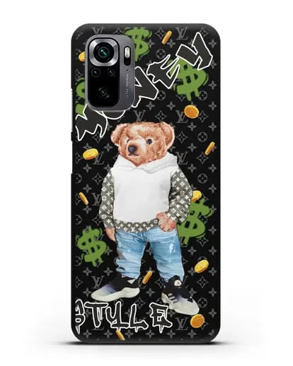 Чехол Медведь Тедди в Луи Витон (Louis Vuitton) силиконовый для Xiaomi Poco M5s