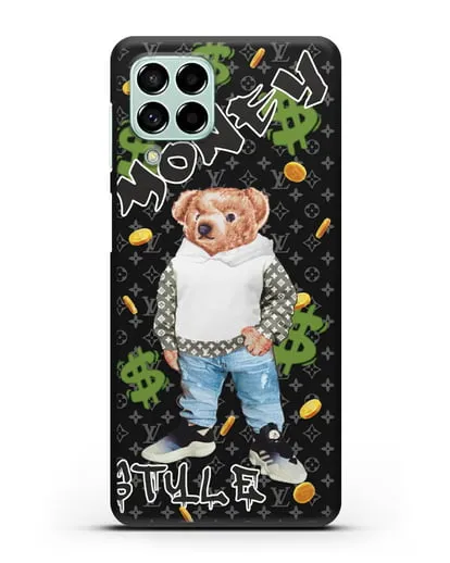 Чехол Медведь Тедди в Луи Витон (Louis Vuitton) силиконовый для Samsung Galaxy M53 [SM-M536]
