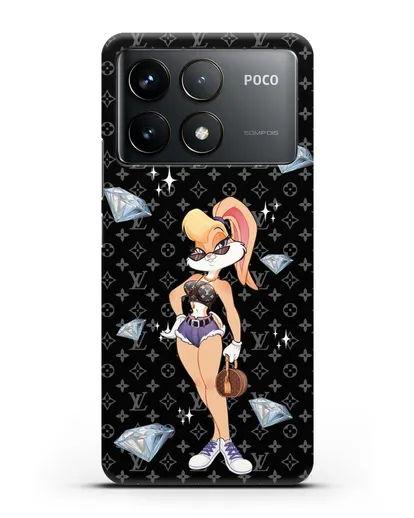 Чехол Лола Банни (Lolla Bunny)  в шортах силиконовый для Xiaomi Poco F6 Pro