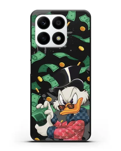 Чехол Cкрудж Макдак (Scrooge McDuck) в халате Луи Витон (Louis Vuitton) силиконовый для Honor X8a