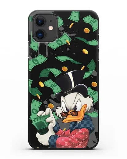 Чехол Cкрудж Макдак (Scrooge McDuck) в халате Луи Витон (Louis Vuitton) силиконовый для iPhone 11