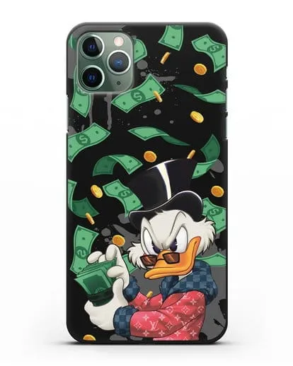 Чехол Cкрудж Макдак (Scrooge McDuck) в халате Луи Витон (Louis Vuitton) силиконовый для iPhone 11 Pro Max