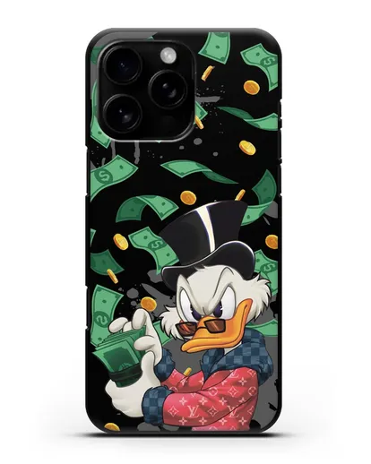 Чехол Cкрудж Макдак (Scrooge McDuck) в халате Луи Витон (Louis Vuitton) силиконовый для iPhone 16 Pro Max