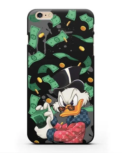 Чехол Cкрудж Макдак (Scrooge McDuck) в халате Луи Витон (Louis Vuitton) силиконовый для iPhone 6s Plus