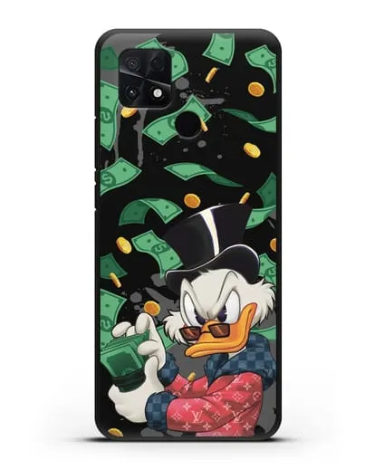 Чехол Cкрудж Макдак (Scrooge McDuck) в халате Луи Витон (Louis Vuitton) силиконовый для Xiaomi Poco C40