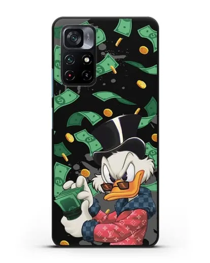 Чехол Cкрудж Макдак (Scrooge McDuck) в халате Луи Витон (Louis Vuitton) силиконовый для Xiaomi Poco M4 Pro 5G