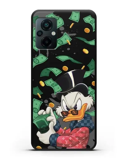 Чехол Cкрудж Макдак (Scrooge McDuck) в халате Луи Витон (Louis Vuitton) силиконовый для Xiaomi Poco M5