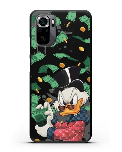 Чехол Cкрудж Макдак (Scrooge McDuck) в халате Луи Витон (Louis Vuitton) силиконовый для Xiaomi Poco M5s