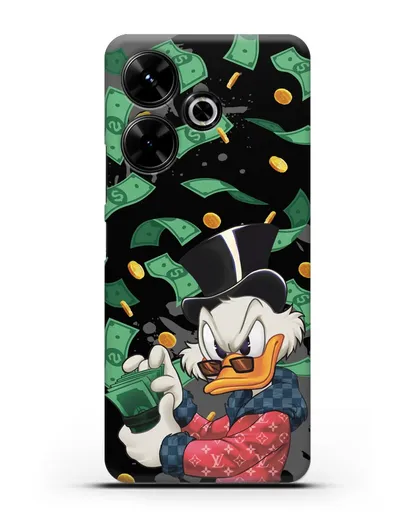 Чехол Cкрудж Макдак (Scrooge McDuck) в халате Луи Витон (Louis Vuitton) силиконовый для Xiaomi Poco M6