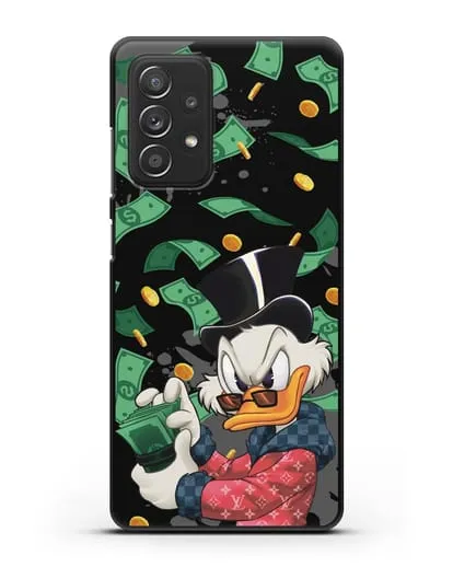 Чехол Cкрудж Макдак (Scrooge McDuck) в халате Луи Витон (Louis Vuitton) силиконовый для Samsung Galaxy A53