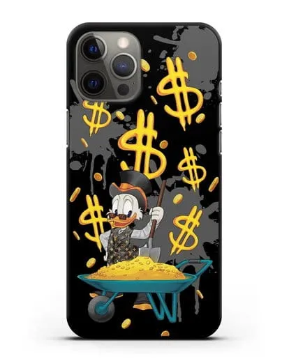 Чехол Cкрудж Макдак (Scrooge McDuck) с тачкой денег силиконовый для iPhone 12 Pro Max