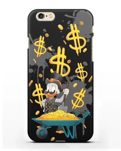 Чехол Cкрудж Макдак (Scrooge McDuck) с тачкой денег силиконовый для iPhone 6s