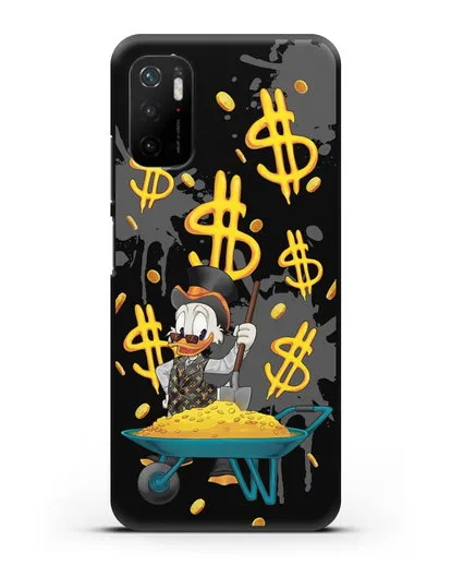 Чехол Cкрудж Макдак (Scrooge McDuck) с тачкой денег силиконовый для Xiaomi Poco M3 Pro