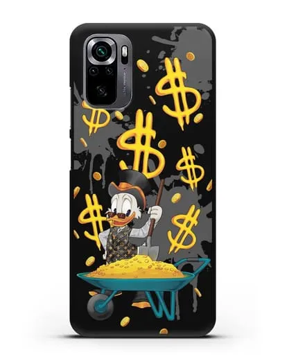 Чехол Cкрудж Макдак (Scrooge McDuck) с тачкой денег силиконовый для Xiaomi Poco M5s