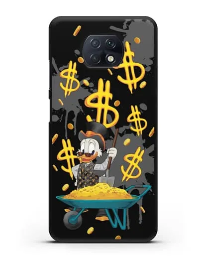 Чехол Cкрудж Макдак (Scrooge McDuck) с тачкой денег силиконовый для Xiaomi Redmi Note 9T