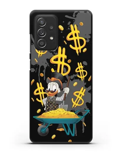 Чехол Cкрудж Макдак (Scrooge McDuck) с тачкой денег силиконовый для Samsung Galaxy A53