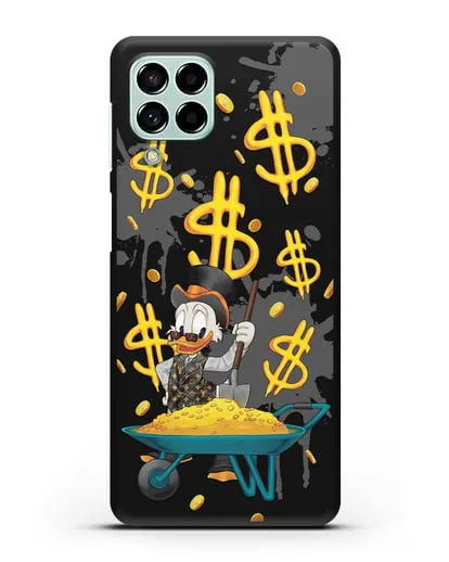 Чехол Cкрудж Макдак (Scrooge McDuck) с тачкой денег силиконовый для Samsung Galaxy M53 [SM-M536]