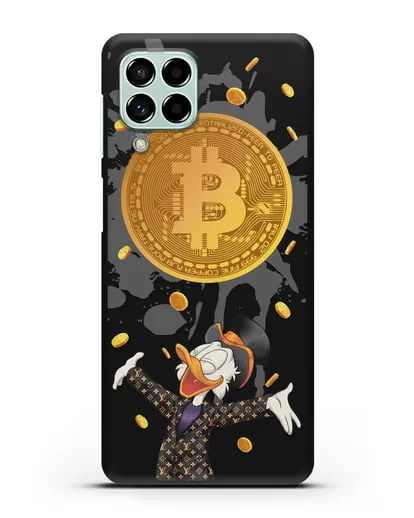 Чехол Cкрудж Макдак (Scrooge McDuck) с биткоином силиконовый для Samsung Galaxy M53 [SM-M536]