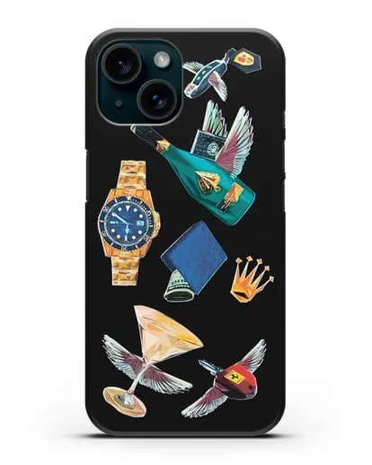 Чехол Роскошь силиконовый для iPhone 15