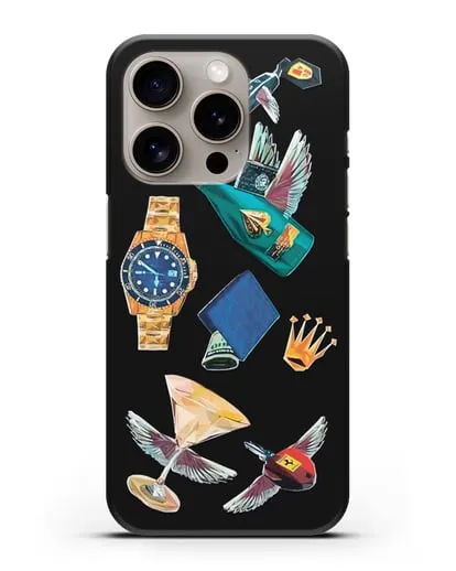 Чехол Роскошь силиконовый для iPhone 15 Pro