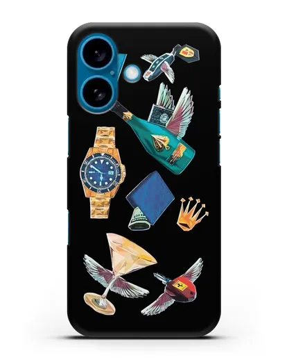 Чехол Роскошь силиконовый для iPhone 16